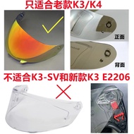 AGV K3/K4 Helmet Mirror HD Electroplating Color Sunscreen HD Day Night Universal AGV Helmet K3 Mirro