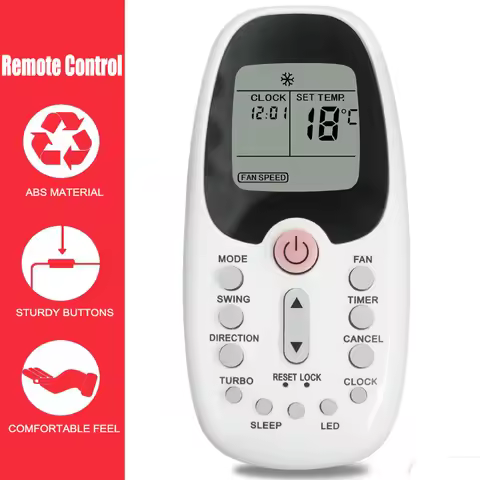 Yaobiantian R06/BGE air conditioner remote control is compatible with Midea R06/BG, R06/BGCE, and To
