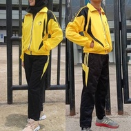 SET Setelan pakaian Olahraga training pria wanita jaket + celana panjang pakaian outdoor stelan olah