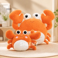 Giant King Crab Teddy Bear and Mini King Crab Super Soft, Super Cute Sleeping Yellow Crab Stuffed An