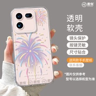 Silicone Phone Case for Iqoo13 Female Version Full Cover Anti-Fall Vibration Proof Cute Cartoon Fire