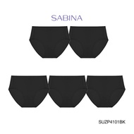 Sabina กางเกงชั้นใน (Set 5 ชิ้น) (ทรง Half) รุ่น Panty Zone รหัส SUZP4101BK สีดำ XL One