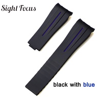 Curved 20mm Watch Strap For Rolex GMT-Master II SUBMARINER Yacht Master II Watch Band Dual Time DAYT