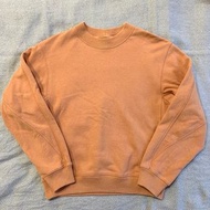 Uniqlo u系列中高領衛衣 灰橘色