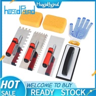 Squared Trowel 3pcs Set Grout Sponges andWork Gloves Ideal forCement, Concrete, Masonry Tile