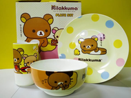 Rilakkuma Limited Edition Plate Set 1 Plate 1 Bowl 1 Cup