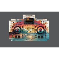 Fire Express ] DJ Desk Sticker Skin (A4) ( XDJ RR / RX / RX2 / RX3 / XZ , DDJ - SB / RB /200/400)