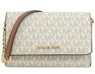 MK,WOC白色滿版金色logo防刮小側背包