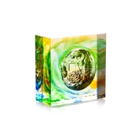 LIULI Crystal Paperweight, Fish, Goldfish, Prosperity Abound 圆满富余