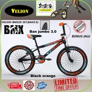 Sepeda BMX 20" VELION - SALVO Ban 20 x 3.0 dan 2.40 untuk anak 9 tahun