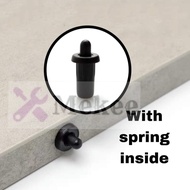 Cabinet PVC black spring swing door plastic pin pivot concealed hinge