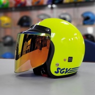 SGV SPECIAL EDITION HELMET WITH SGV CAP VISOR IRIDIUM RED SGV SPECIAL VALENTINO YELLOW LIMITED EDITI