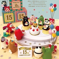 Japanese Cat 15th Anniversary Happy Birthday Cute Cake Panda Frog Cat Desktop Decoration DIY Decorat