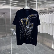 High Quality 25 Summer New Style Street Wear Hand-Painted Letters Trendy Fashion Casual Pure Cotton 