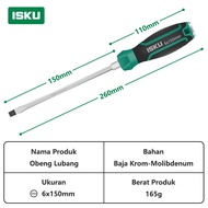 ISKU Obeng Ketok 6mm x150mm 6inch Obeng Go-Thru