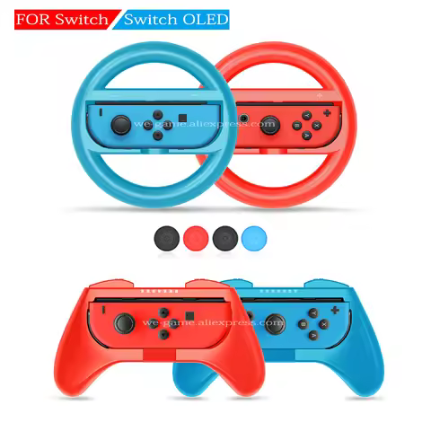 NintendoSwitch Accessories Racing Steering Wheel Nintend Switch Handle Grips Nitendo Joycon Cap for 