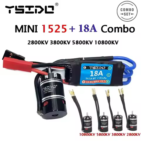 YSIDO mini 1525 Brushless Motor 2800KV 3800KV 5800KV and 18A ESC Combo for Kyosho Mr03 Pro Atomic DR