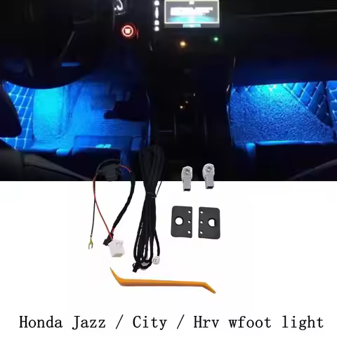 Car Interior Atmosphere Stripes Lamp Ambient Foot Light Decorative Ice Blue Color For honda hrv/city