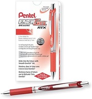 Pentel® EnerGel™ Retractable Liquid Gel Pens, Medium Point, 0.7 mm, Silver Barrel, Blue Ink, Pack Of 12