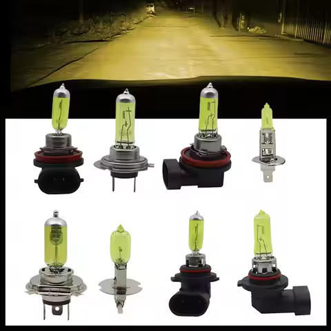 2pcs 9005 H4 H8 H7 9006 H1 H3 H11 12V 100W 55W 60W 35W 65W Xenon Halogen Yellow car Headlight Head Q