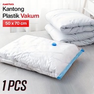 Kantong Plastik Vakum Pakaian Vacuum Compression Bag 1 PCS 50x70cm - YK-1000 - Transparent  OMTP5ATP