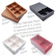 Set of 4 Kraft Box with Slots Sample Pack