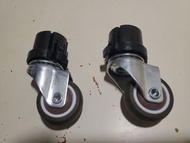 【救急現貨】摺疊購物車/手拉車/買菜車專用輪子/車轆  升級版靜音萬向輪 (一對2入)｜免工具快拆加厚轆｜拉箱維修必備 🛒✨