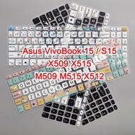 Asus Keyboard Cover VivoBook 15 S15 X509J X515M X515E M509DA M515DA X509M X512J X509 X512F X512UF X512UA Silicone Soft Ultra-thin 15.6'' Inch Laptop Keyboard Protector Asus Film