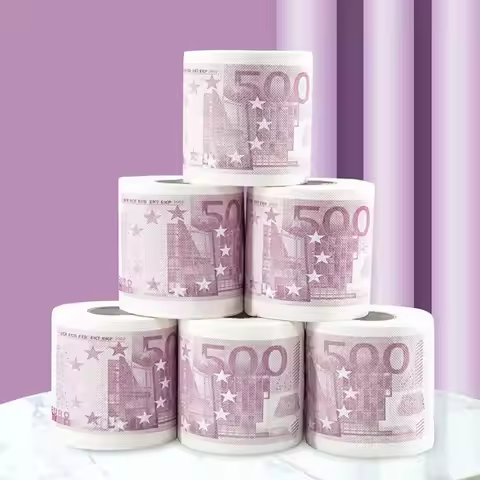 2-ply creative simulated Euro toilet paper, fun Euro toilet paper, creative money tissue, roll toile
