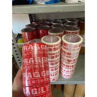 MERAH (pcs) 48mm Thick Fragile Duct Tape Red Fragile Duct Tape/ White Fragile Duct Tape/ Fragile Tap