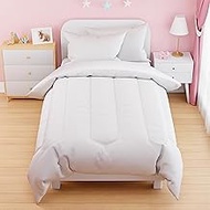 SANDJEST White Duvet Cover Sets Twin Size for Kids Boys Girls, Include 1 Polyester Comforter Cover 6
