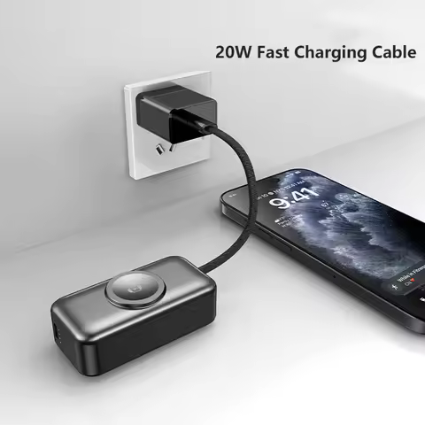 Magnetic Wireless Charger Power Bank for Apple Watch 9 8 7 6 5 for iPhone 17 External Battery 5000mA