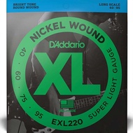 D’Addario Bass Guitar Strings EXL220 Nickel Wound 40-95 + 6 Guitar Picks
