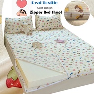 zipper mattress cover fully covered bed sheet single queen king zippered bedsheet Crayon Shin-chan d