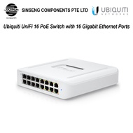 Ubiquiti UniFi Switch 16 Port Network Switch (8)GbE, PoE+ RJ45 Ports (8)GbE RJ45 Ports 45W [USW-Lite-16-PoE, Local Distr