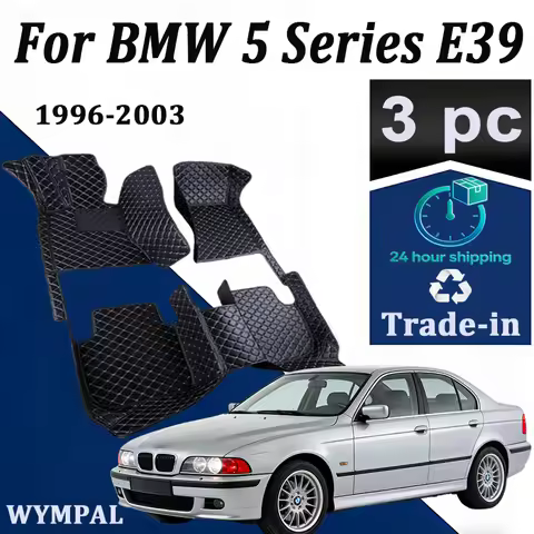Car Floor Mats For BMW 5 Series E39 1996~2003 Rugs Protective Pad Luxury Leather Mat Carpets Car Acc
