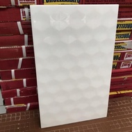 Obral keramik 25x40 putih motif hexagon/ keramik dinding kamar mandi/