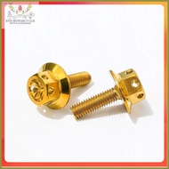 ◄ ✆ ✸ HENG Motorcycle Front Cowling Bolt Kit - Gold & Silver Options for Mio Sporty, SoultY, Amore,