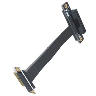 PCI Express 4X to 1X Extension Cable 8Gbps PCI-E 1X to 4X Riser Extender Dual Vertical 90 Degrees Ri