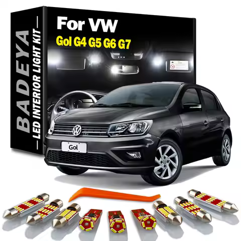 BADEYA Canbus No Error LED Interior Map Dome Trunk Light Kit For Volkswagen VW Gol G4 G5 G6 G7 Car A