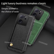Xiaomi 13T Pro 2023 Magnetic Cross Grain Leather Casing For Xiaomi 13T 13 T T13 13TPro Xiaomi13T Pro Matte Hard PC Shockproof Phone Case Luxury Leather Soft TPU Edge Back Cover