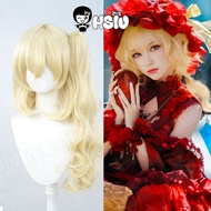 Flandre Scarlet Cosplay Wig HSIU 70CM Yellow long hair Heat Resistant Synthetic Wig Anime Touhou Pro