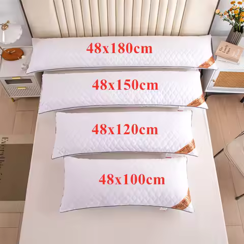 White Pillow Core Home Soft Filling Cushion 48x100/48x120/48x150/48x180 Lengthen Pillows Quilted Sle