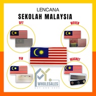 ~ Lencana Sekolah Logo Bendera 5cm * 2.5cm KPM Jenis Lekat / IRON / PIN / MAGNET