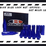 BLOX BLUE LOCK NUT (SPIKES) SET M12X1.5