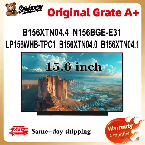 Original New A+ 15.6 inch thick Laptop Lcd Screen Panel LP156WHB TPC1 B156XTN04.0 B156XTN04.1 B156XT