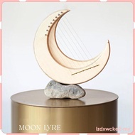 [lzdxwcke2] Lyre Harps 8 String Classical Lyre Harps Artistic Moon Harp Interactive Single Board Lyr