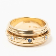 PIAGET 伯爵 Possession 1992年 18K金 旋轉 天然藍寶石鑽戒