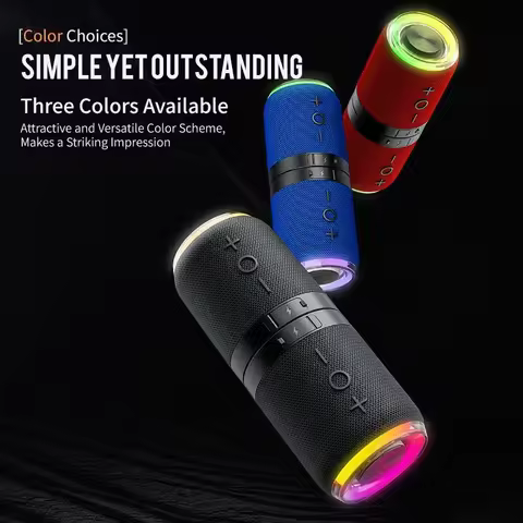 2 in 1 BT369 Detachable Portable BlueTooth Speaker 3D Stereo Bass Wireless Speakers IPX6 Waterproof,