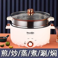 ST/🌊Electric Steamer Multi-Functional Household Electric Cooker Wok Large Capacity Multi-Layer Stainless Steel Steamer E